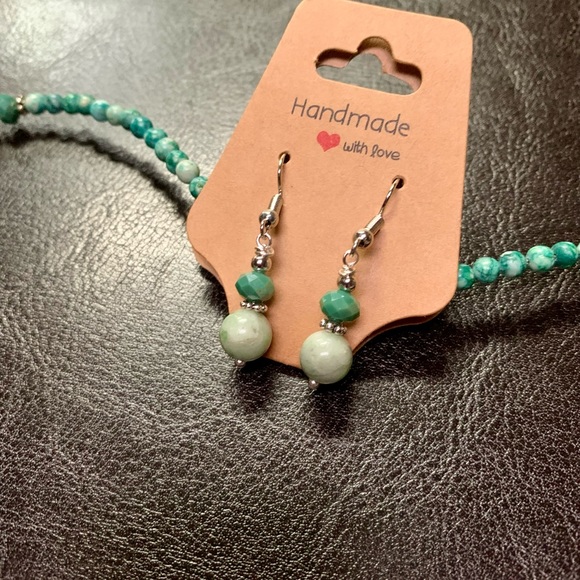 ⭐️2 for $10 Handmade Natural Stone Necklace Earrings Set - Picture 4 of 9